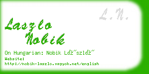laszlo nobik business card